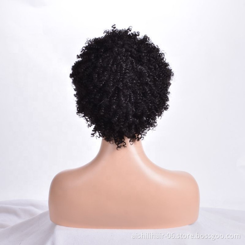 Wholesale sale of short, low-priced African curly full lace African American black women's wigs